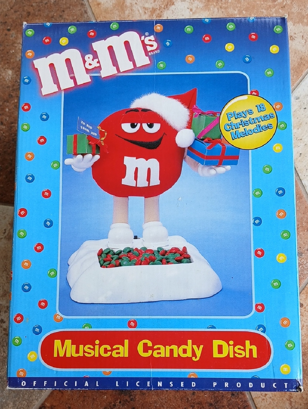 M&M'S Red Santa Musical Candy Dish - Holiday Colors
